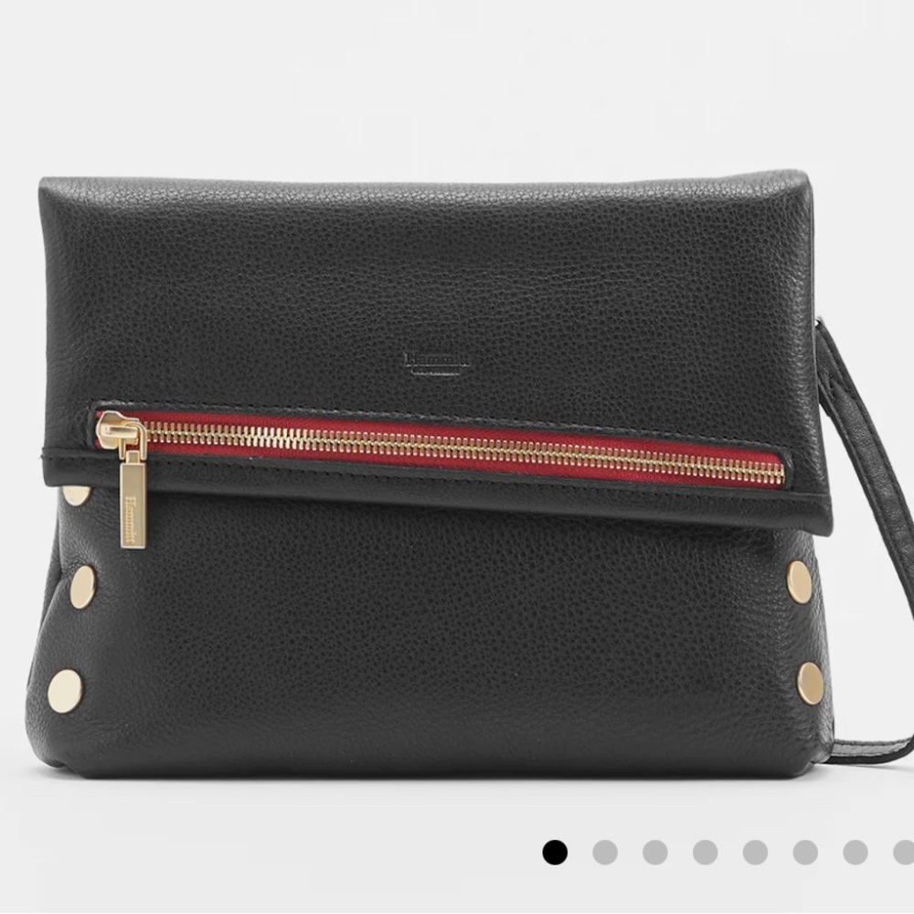 Hammitt VIP Medium Black/Brushed Gold Red Zip
Crossbody/Clutch